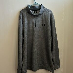 NWOT MEN’S UNDER ARMOUR SWEATSHIRT PULLOVER GREY STRIPED SIZE 4XL ZIP
